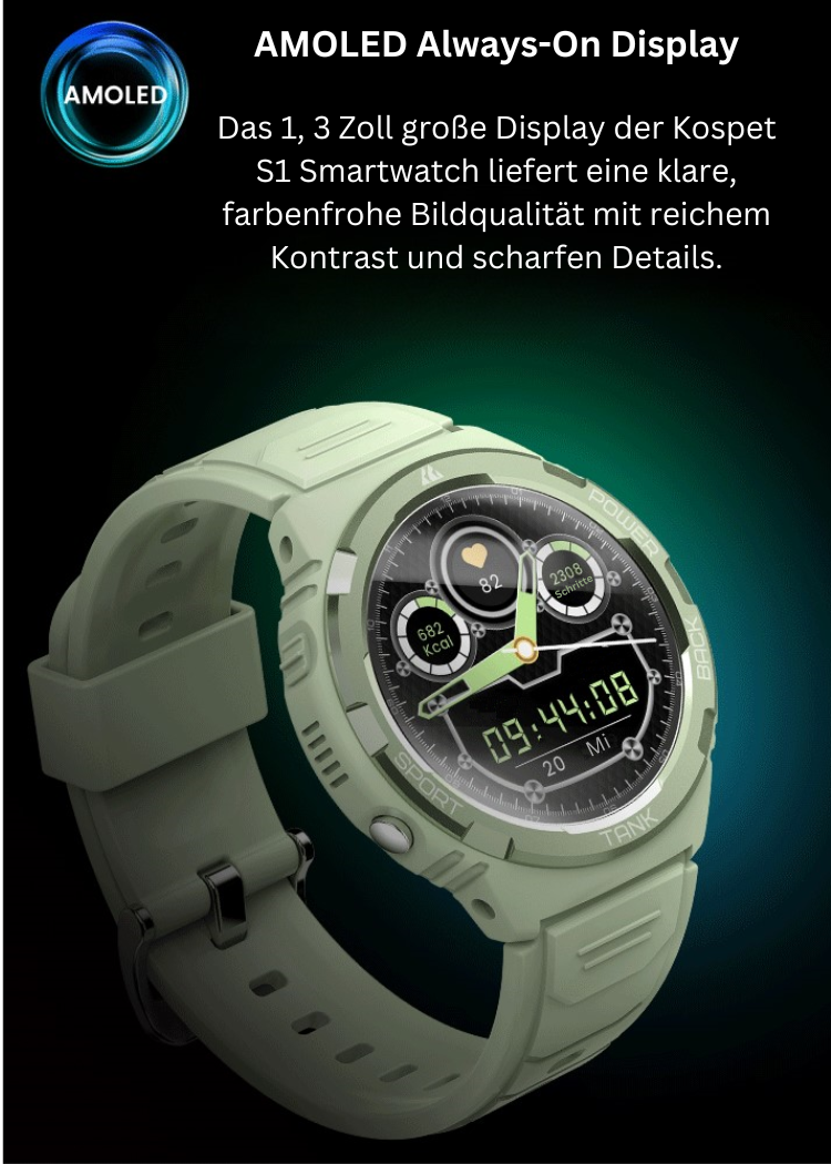 Smartwatch Militär 5 ATM Kospet Tank S1