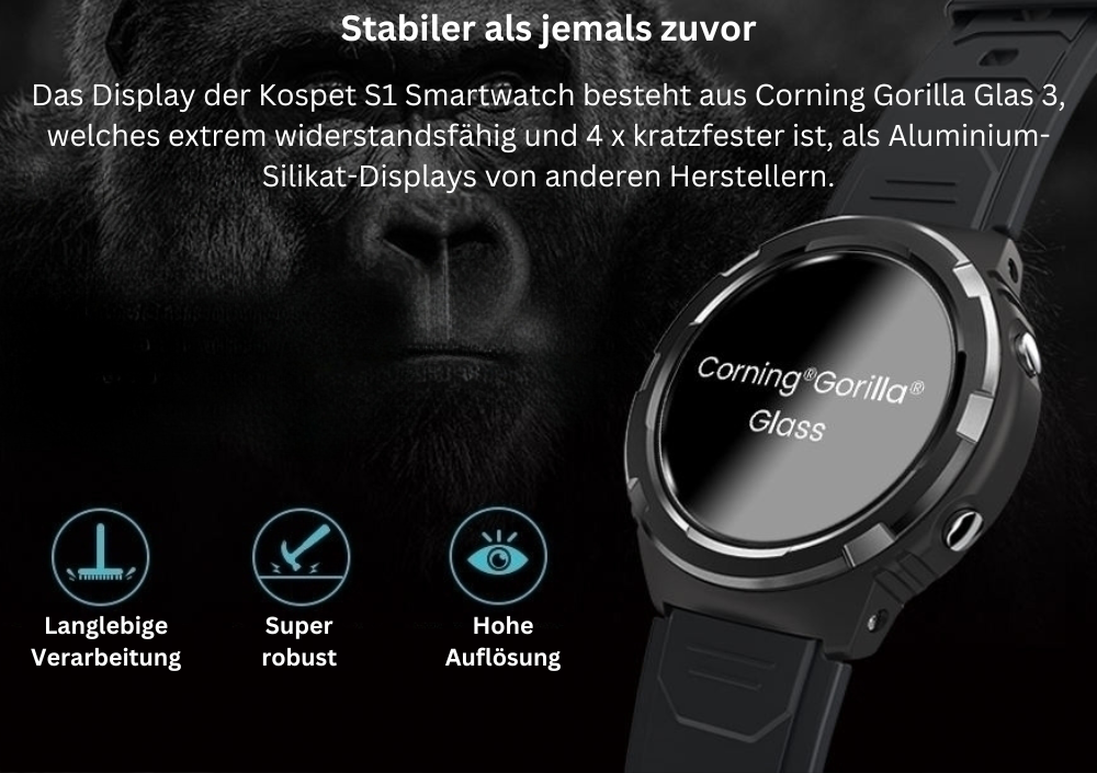 Smartwatch Militär 5 ATM Kospet Tank S1